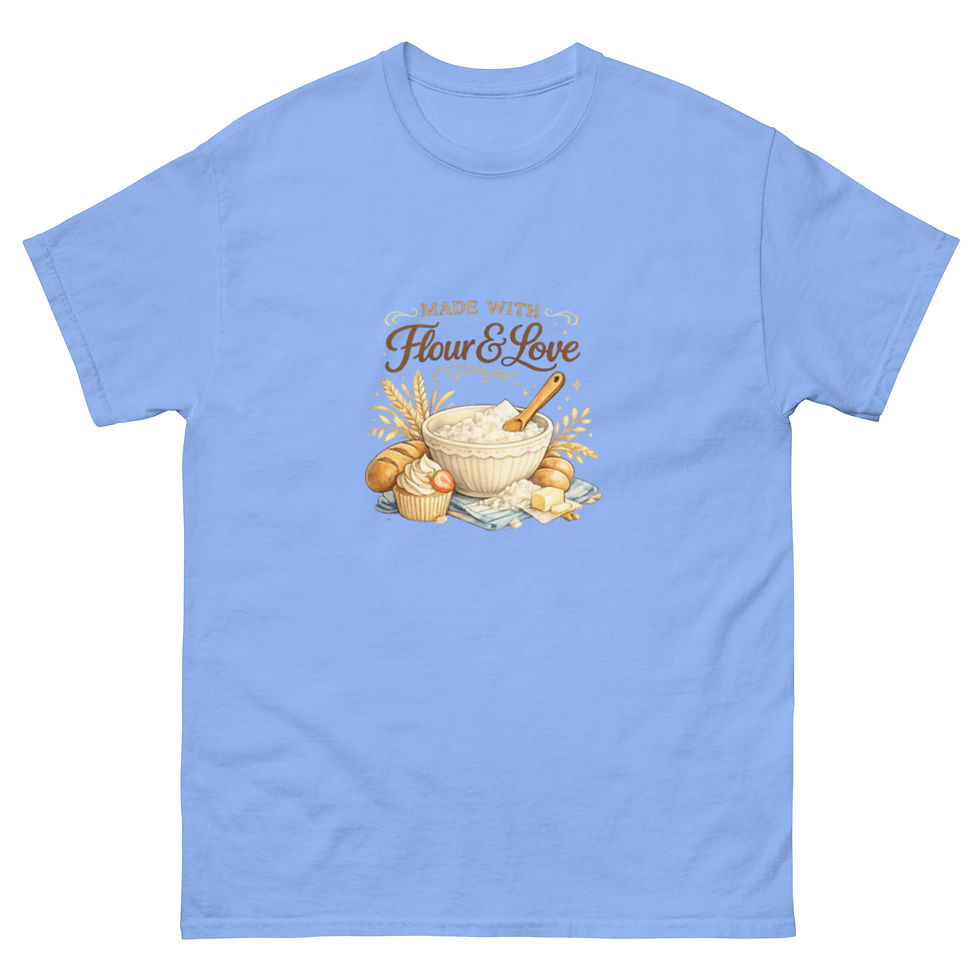 Thumbnail: Unisex classic tee: Made with flour and love