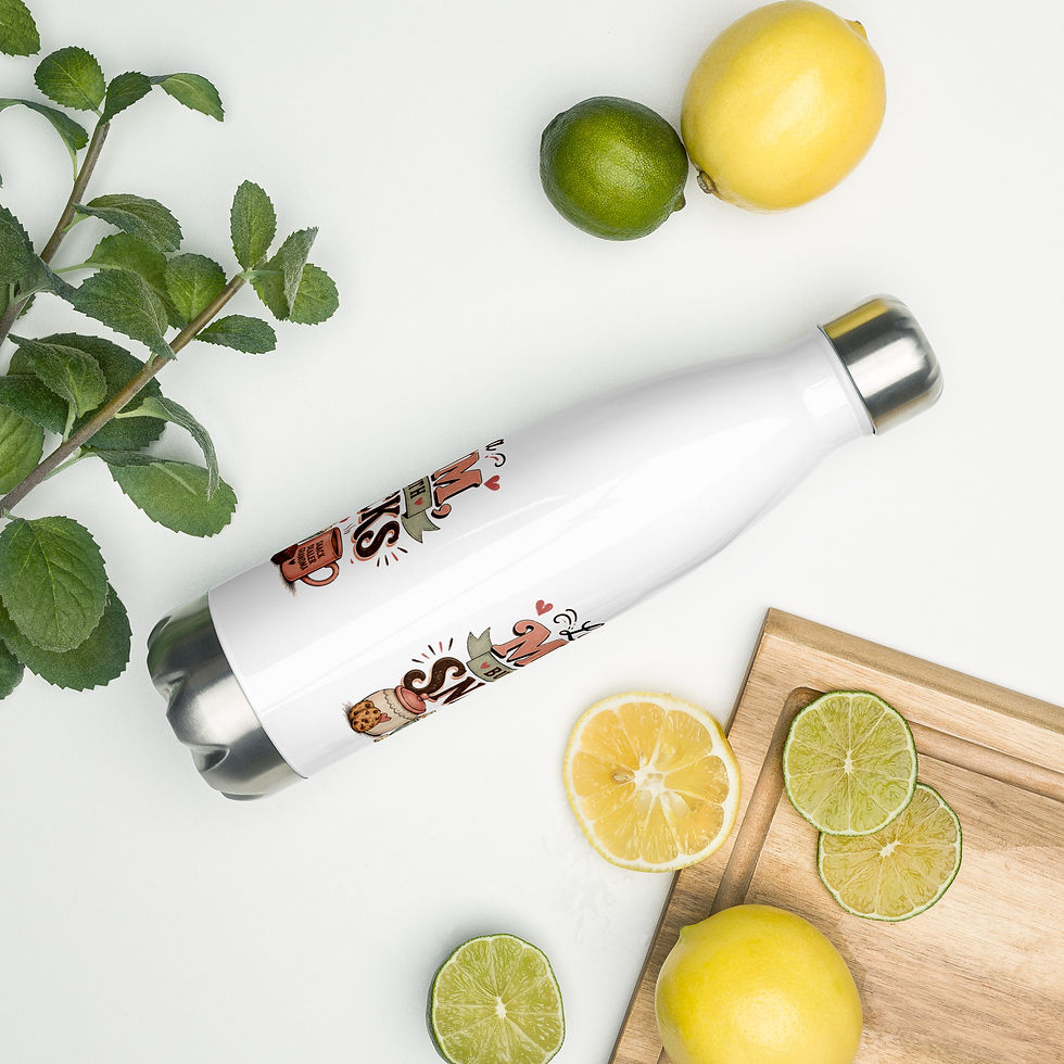 Thumbnail: Stainless steel water bottle: Like a mum but with snacks