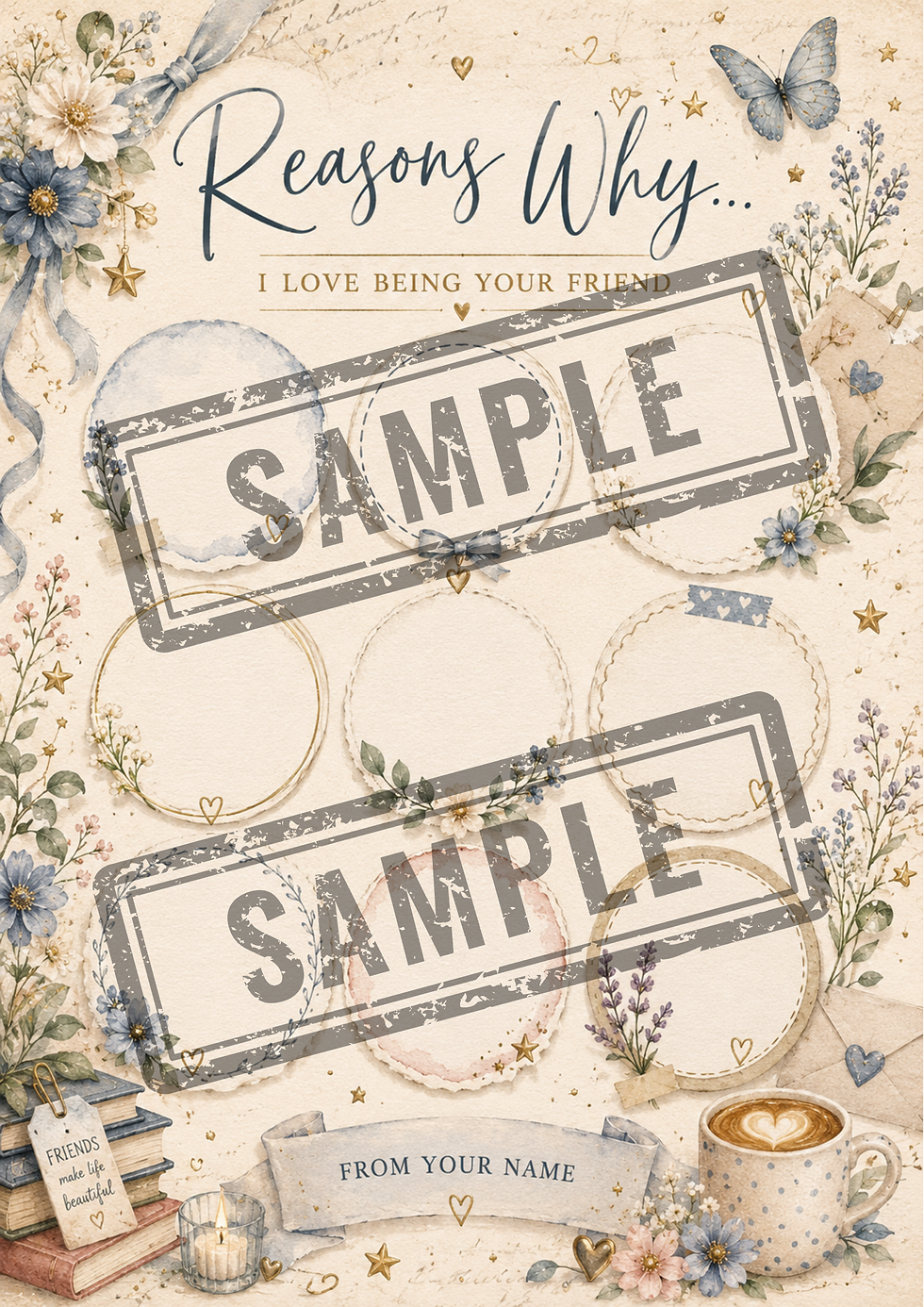 Thumbnail: Personalised Friendship Gift | Reasons Why I Love Being Your Friend Print