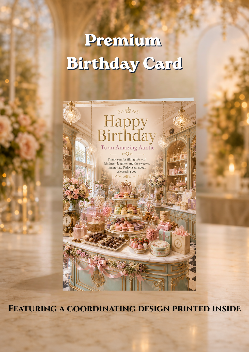 Thumbnail: Birthday Card for Auntie | Luxury Birthday Card for an Amazing Auntie + Envelope