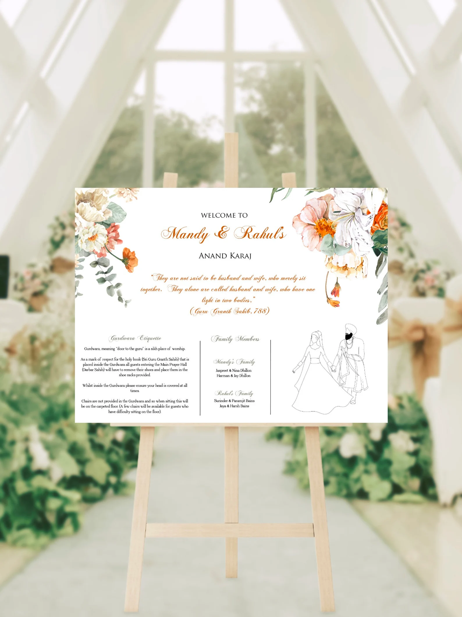 Wedding Welcome Board