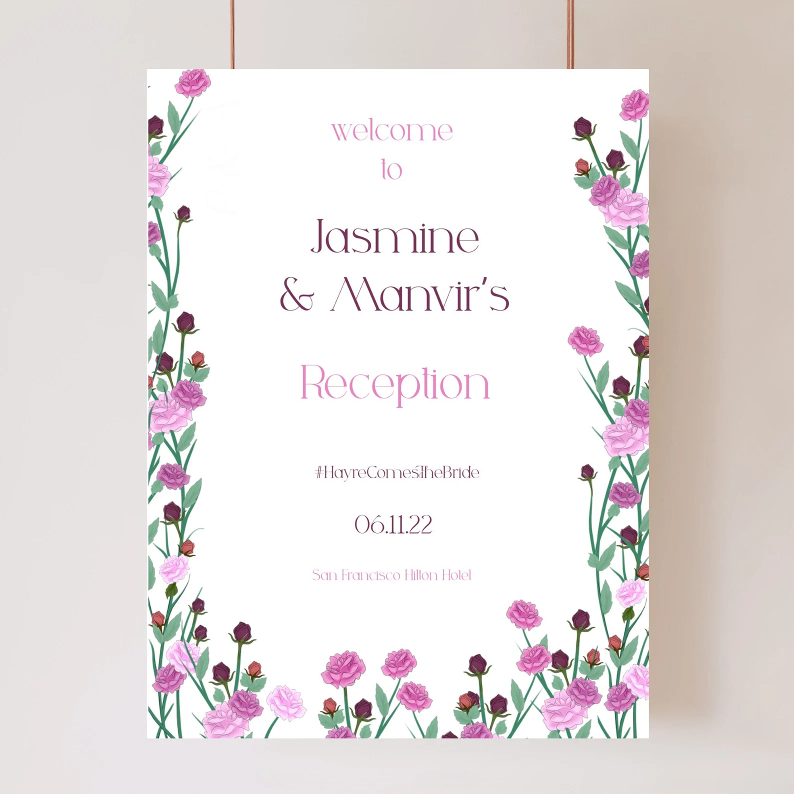 Wedding Welcome Board