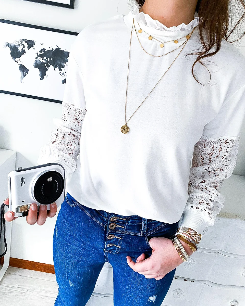 Pull Romane Blanc Mait Armoir