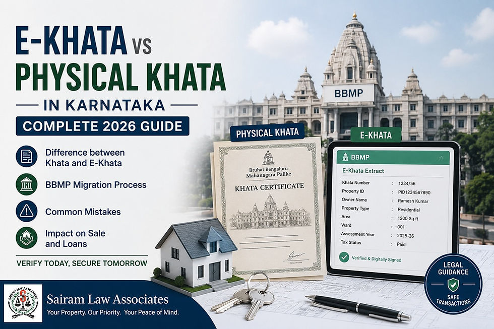 E-Khata vs Physical Khata in Karnataka – Complete 2026 Guide