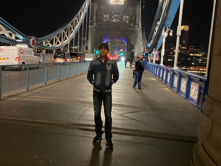 World premiere of Megastar Aazaad's Aham Brahmasmi in London.