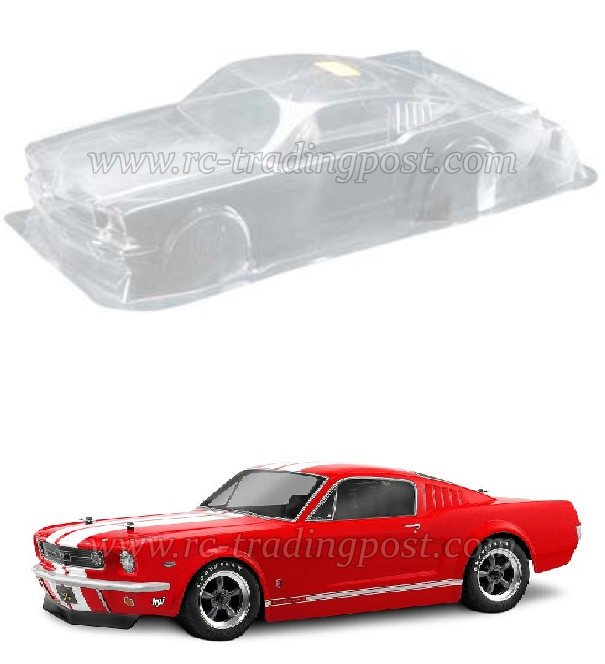 Clear RC Body 1966 FORD MUSTANG GT 1/10 OnRoad Car HPI/4Tec2.0/V100/RDS/200mm