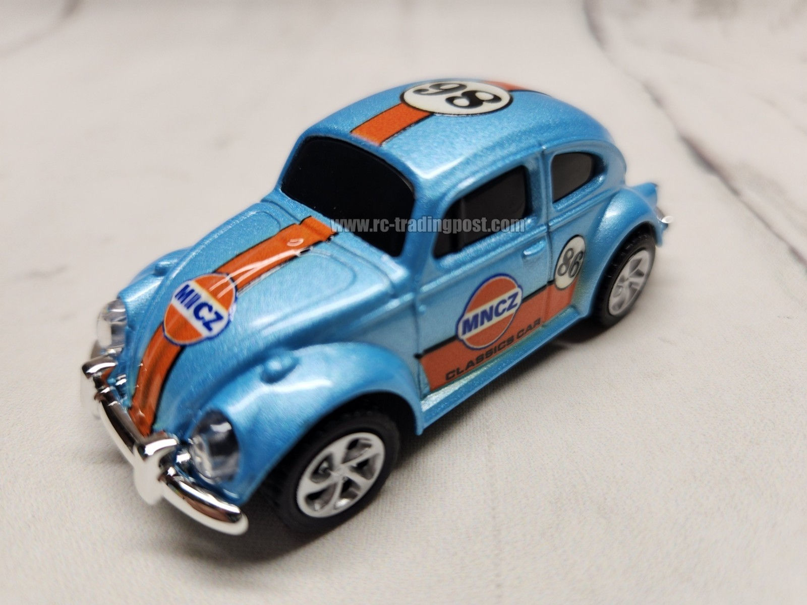 1/64 Diecast Remote Control RC Car VW Bettle Bug 2.4Ghz Radio, LEDs,Rech