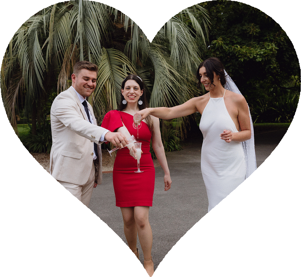 Melbourne marriage celebrant smiling with happy couple