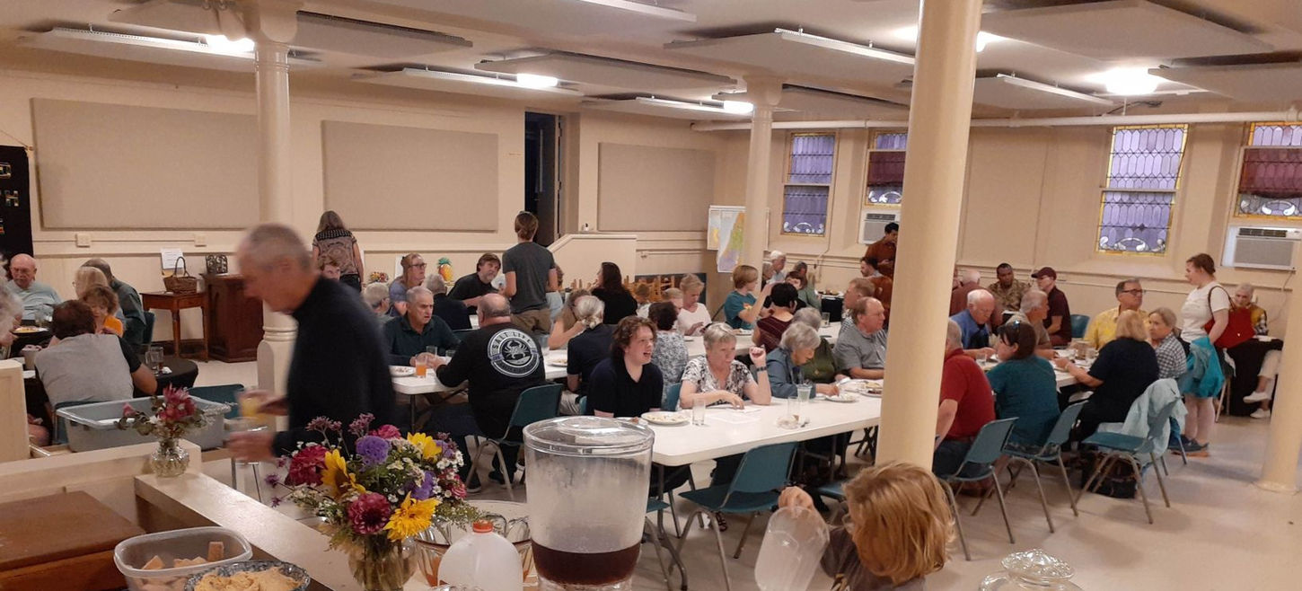 Emmanuel Episcopal after-church coffee hour and fellowship time