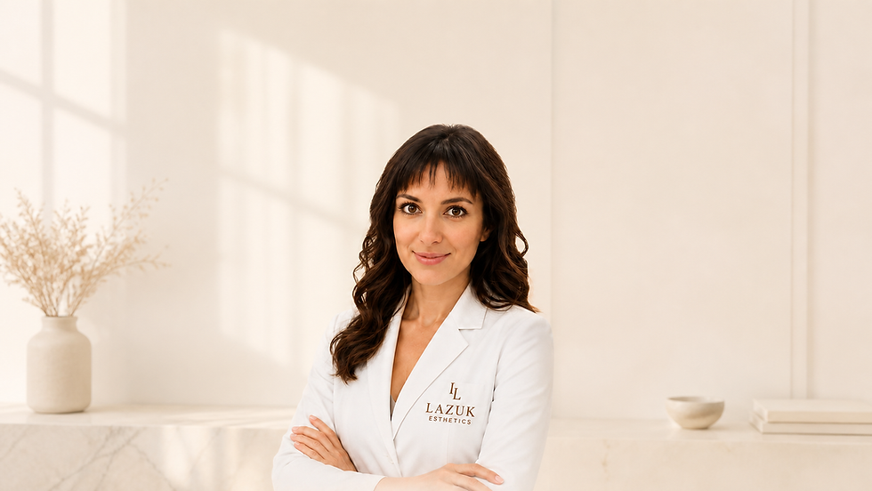 Dr. Iryna Lazuk explaining skincare before and after laser or microneedling in Alpharetta