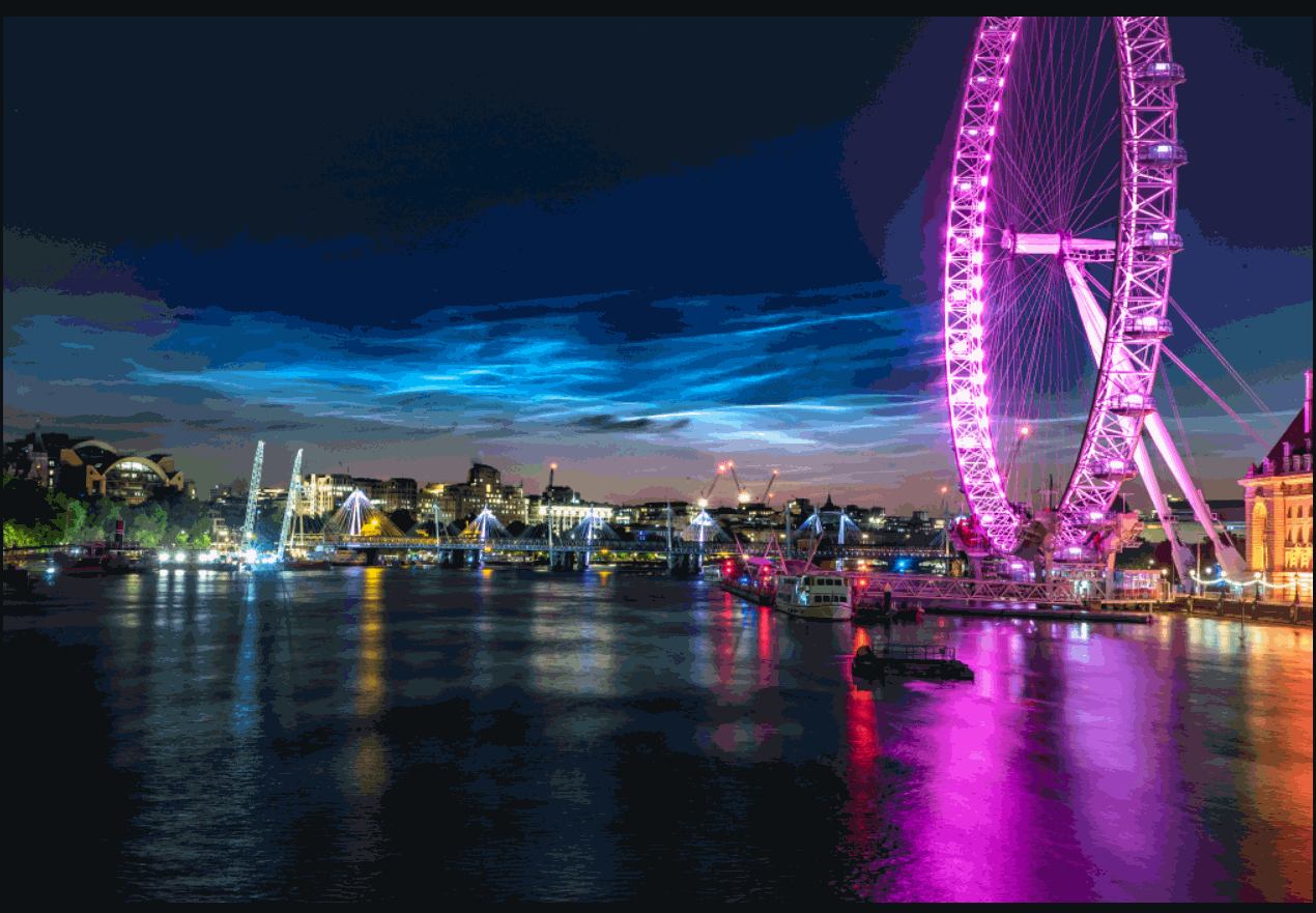 London 2020 Photo by Phil Halpert of Noctilucent clouds clouds