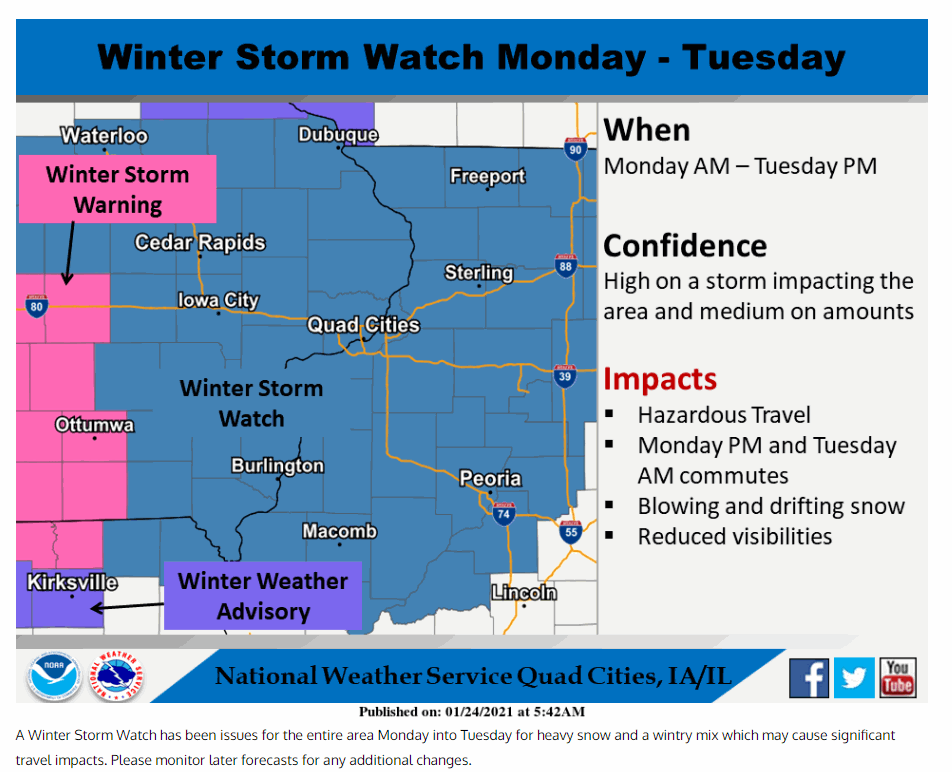 UPDATE ON POTENT WINTER STORM...