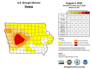 EXTREME DROUGHT CONDITIONS SHOW UP IN IOWA...