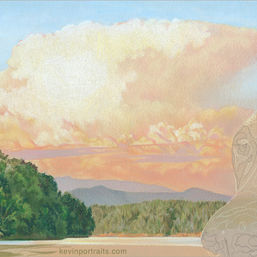 Lacy portrait in progress 6 - Important clouds