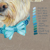 Annie portrait in progress 6 - The "Princess collar"