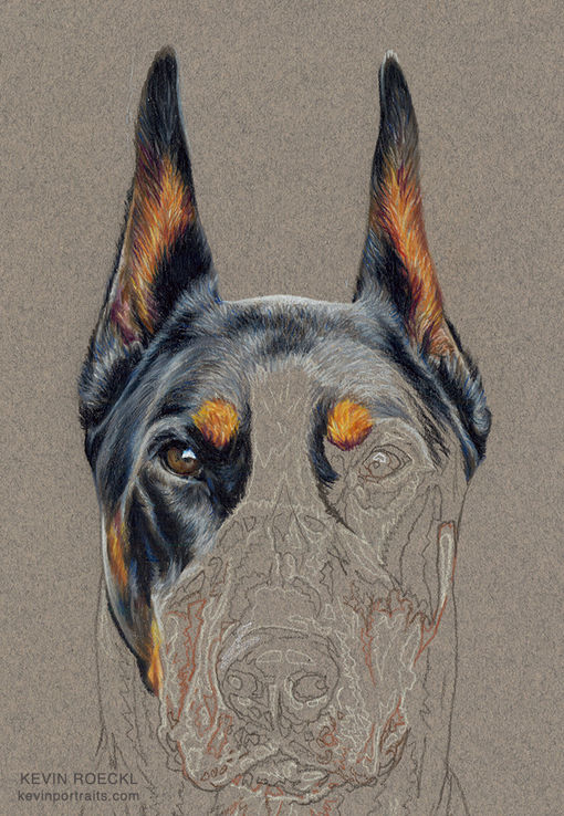 JR portrait in progress 3 - With a little help from technology