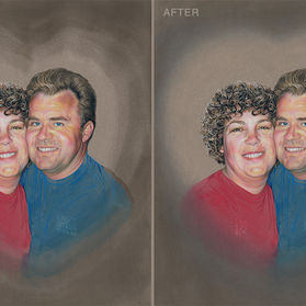 Cheri and Larry portrait in progress 18 - Fixed it!