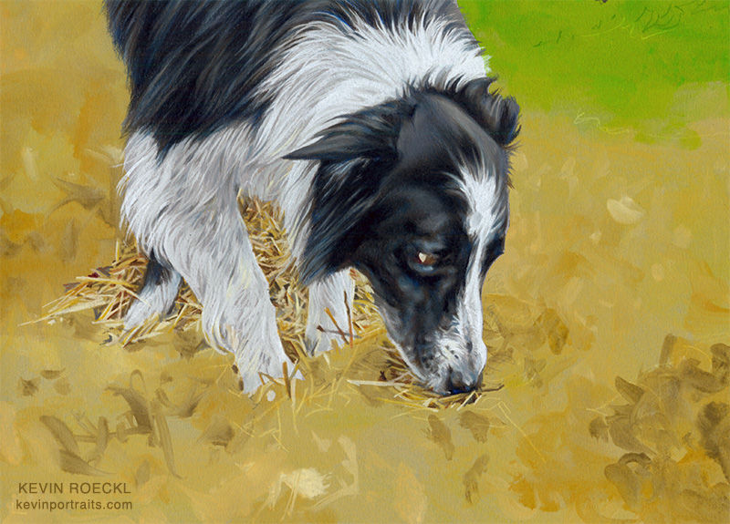 Scout portrait in progress 11 - Finally, the underpainting