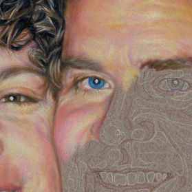 Cheri and Larry portrait in progress 12 - Oh those blue eyes