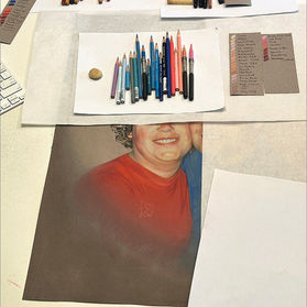 Cheri and Larry portrait in progress 19 - Something small but meaningful