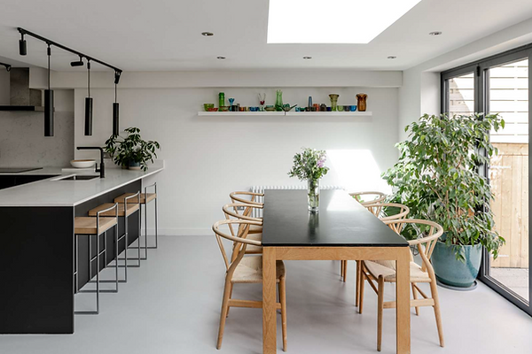 Dining area and glass collection