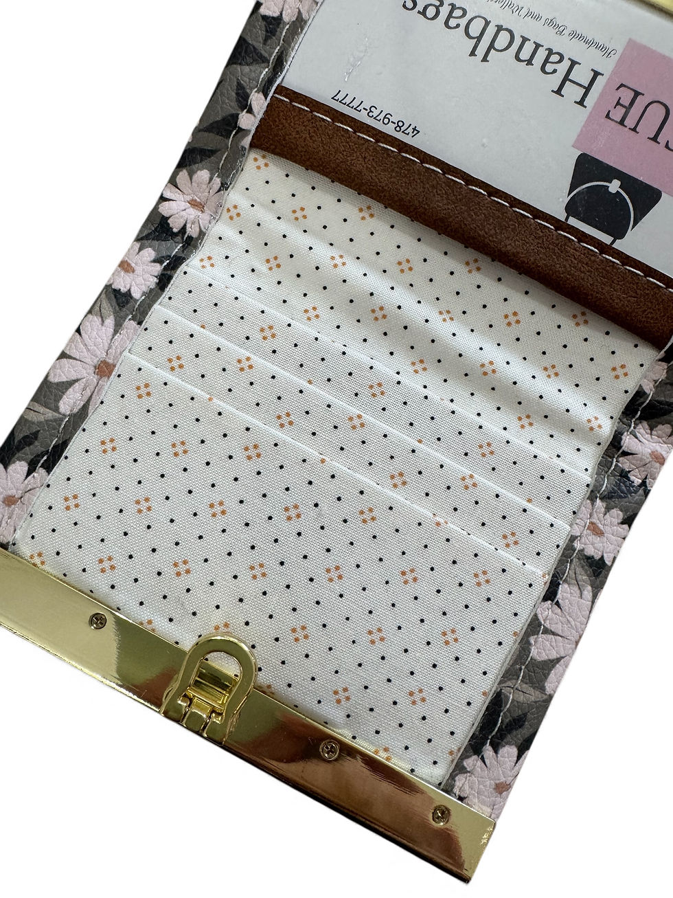 Thumbnail: Mini Bi-fold Wallet - Daisy Print/Green