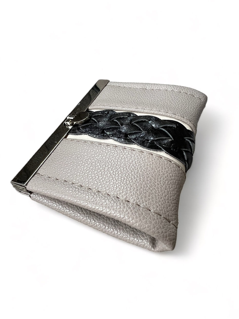 Thumbnail: Mini Bi-fold Wallet - Gray/Cream/Black