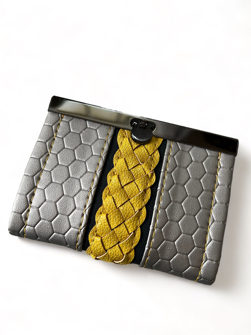 Thumbnail: Mini Bi-fold Wallet - Silver/Gold/Bee Theme