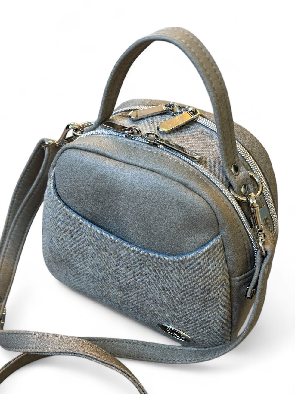 Thumbnail: Mini E Dual Compartment Crossbody - Beige