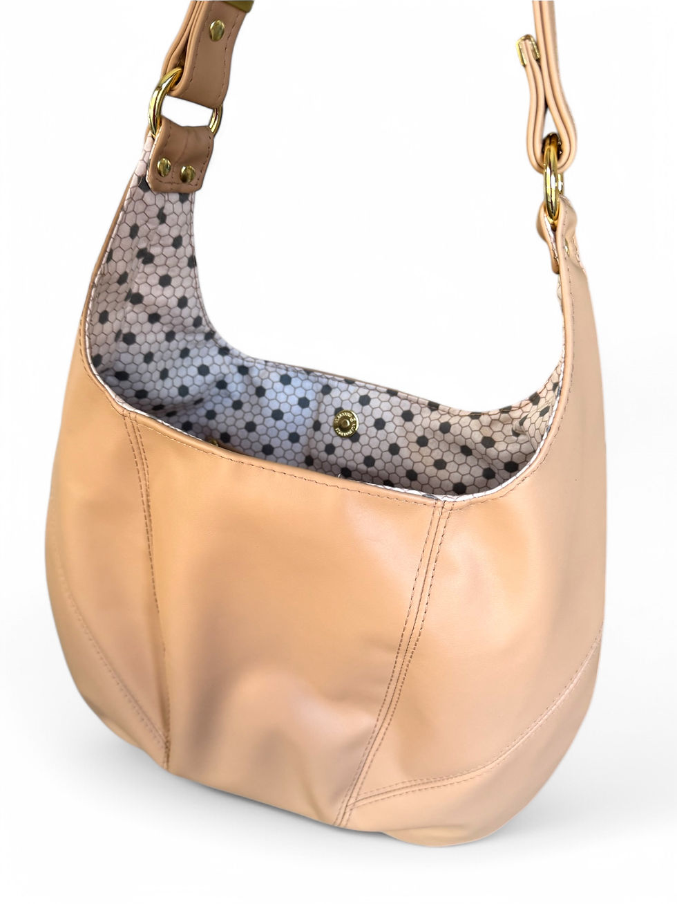 Thumbnail: Estrella Shoulder Bag - Leather, Almond