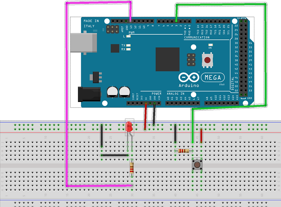 Final schematic Arduino and LED - electronics for kids