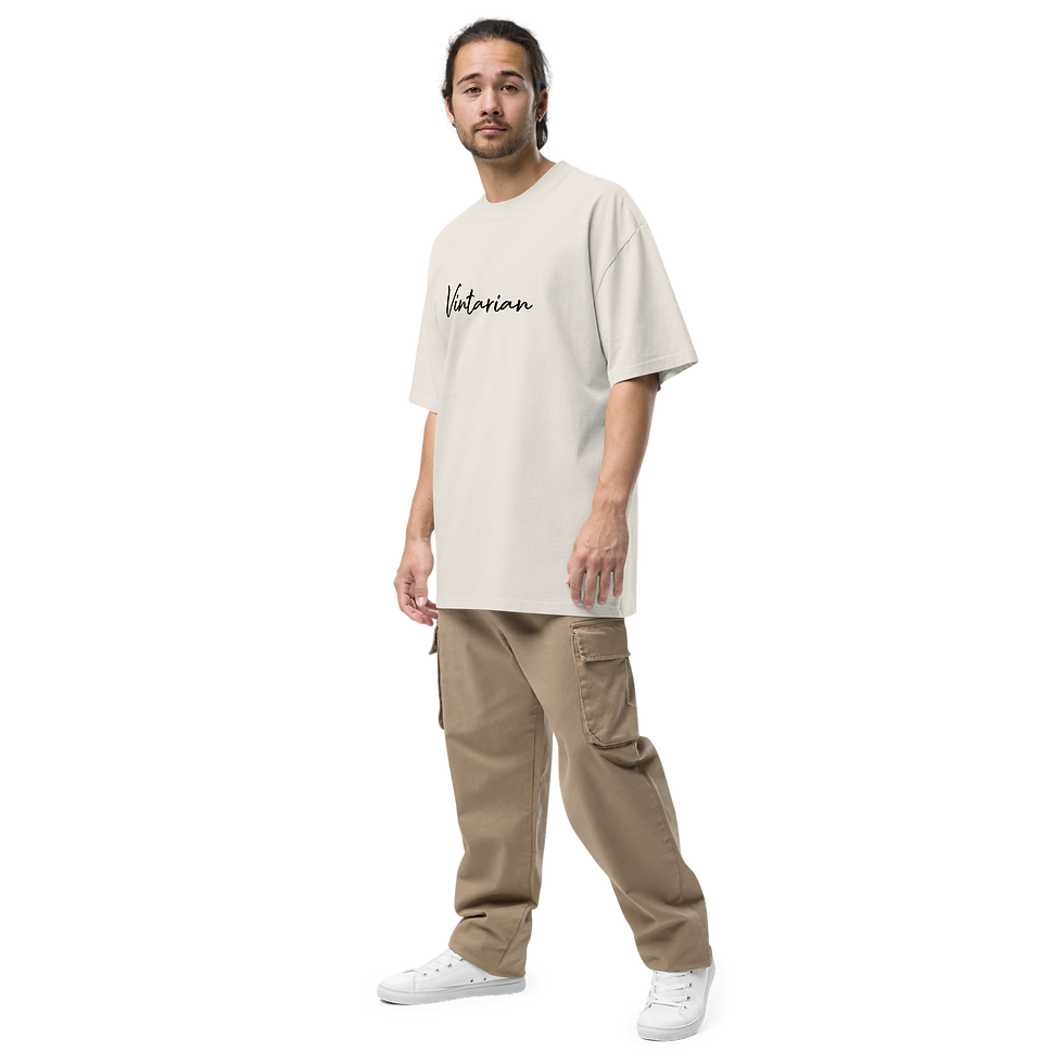 Thumbnail: Vintarian Men's Oversized Faded T-Shirt - Eiffel.