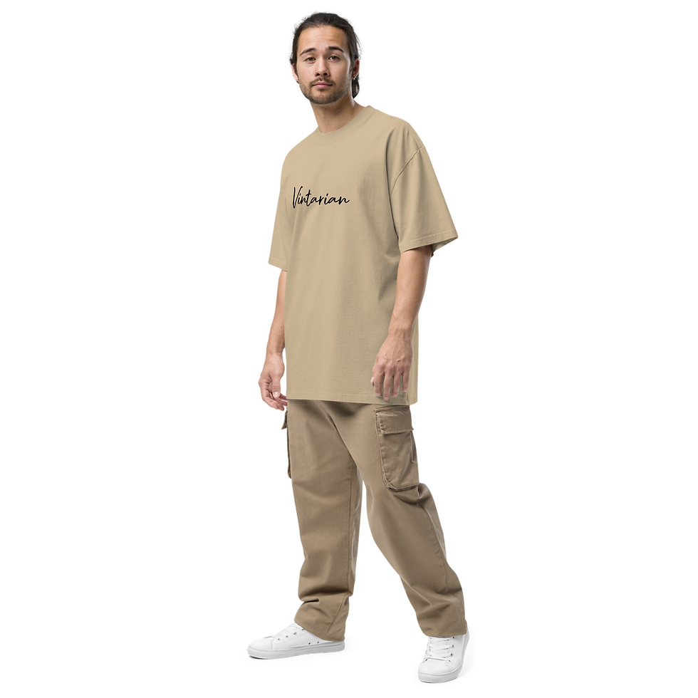 Thumbnail: Vintarian Men's Oversized Faded T-Shirt - Eiffel.