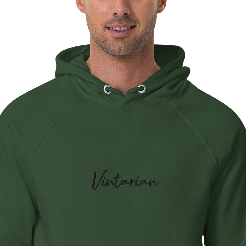 Thumbnail: Vintarian Men’s Eco Raglan Hoodie – Signature