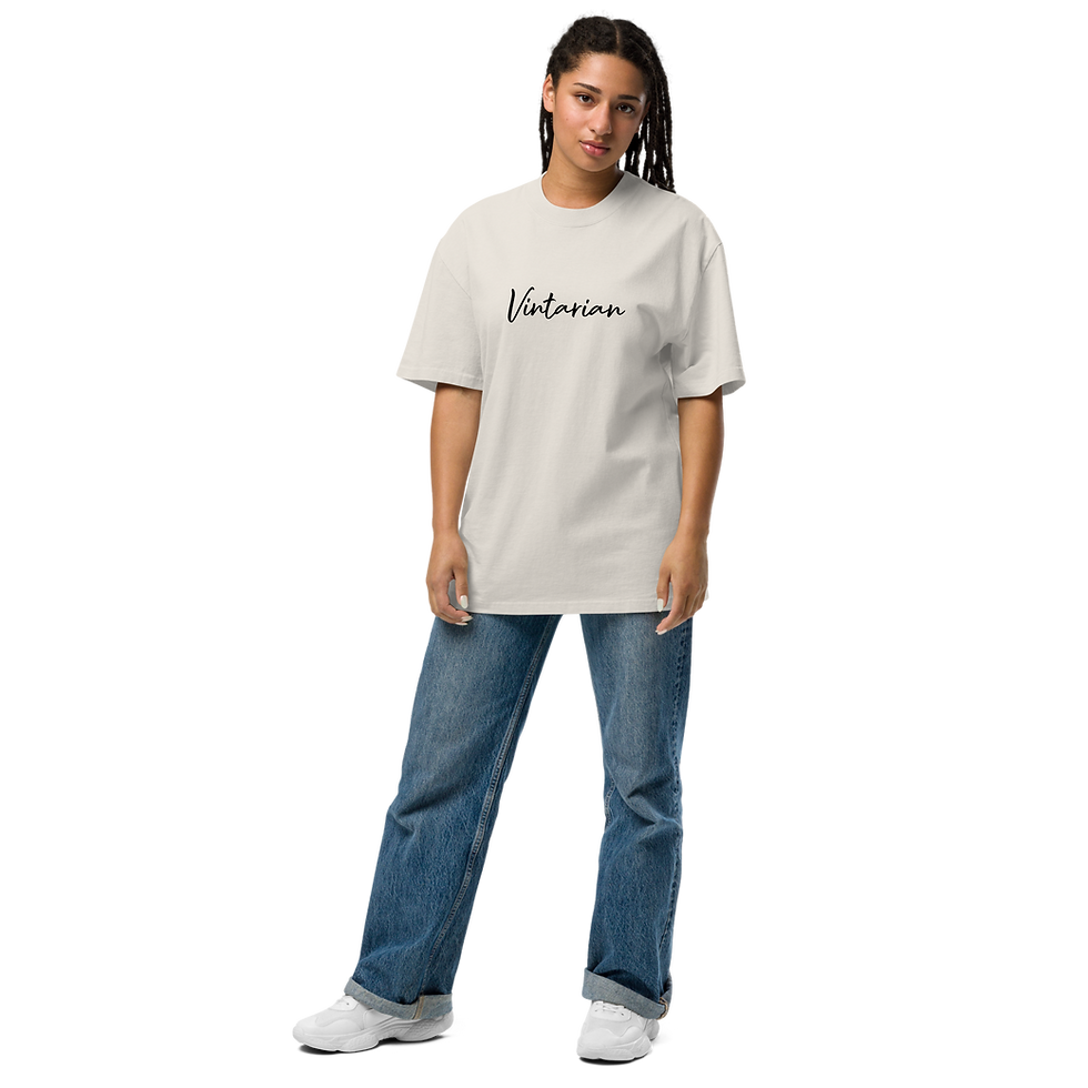 Thumbnail: Vintarian Women's Oversized Faded T-Shirt - Eiffel.