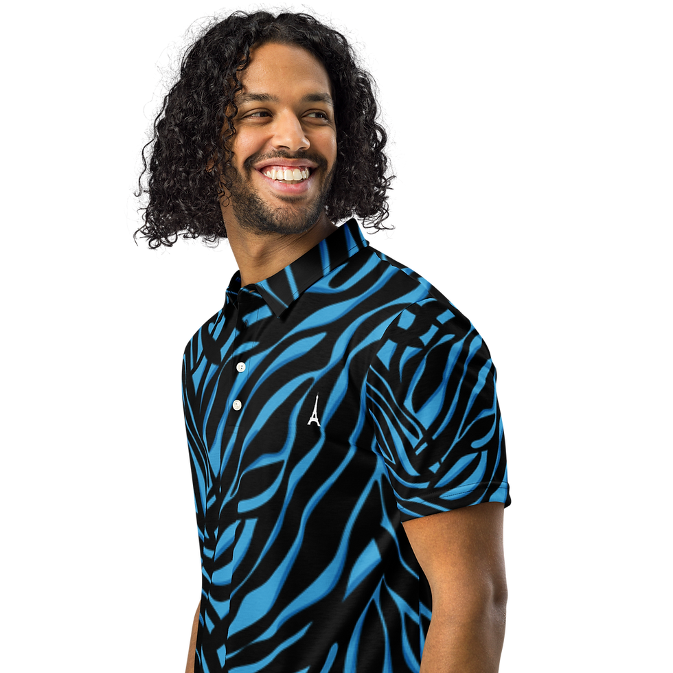 Thumbnail: Vintarian Men's Slim Fit Polo - Path of Water