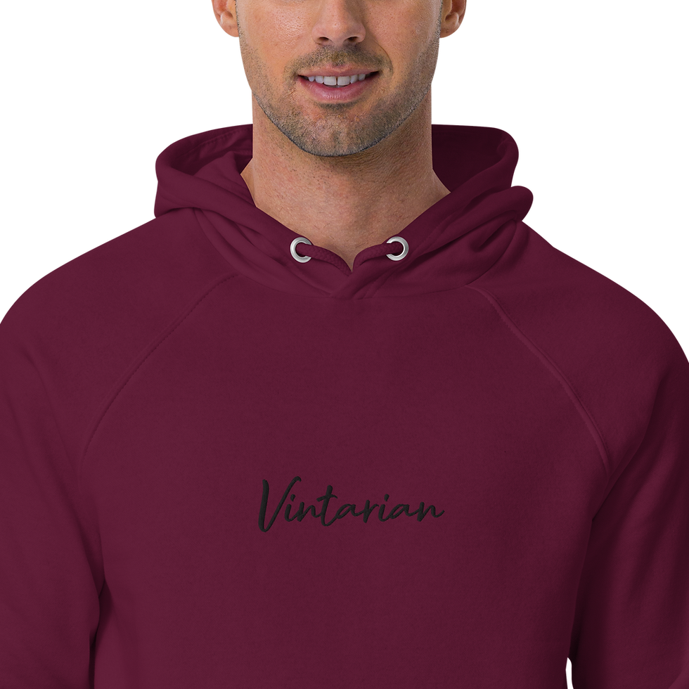 Thumbnail: Vintarian Men’s Eco Raglan Hoodie – Signature