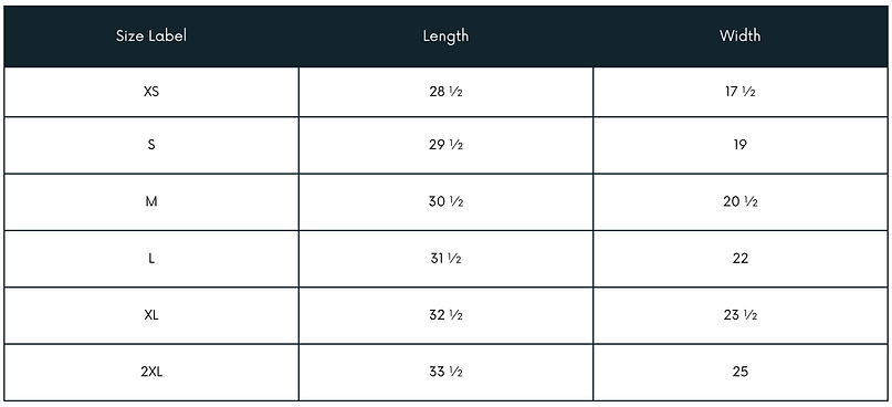Women's Size Chart
