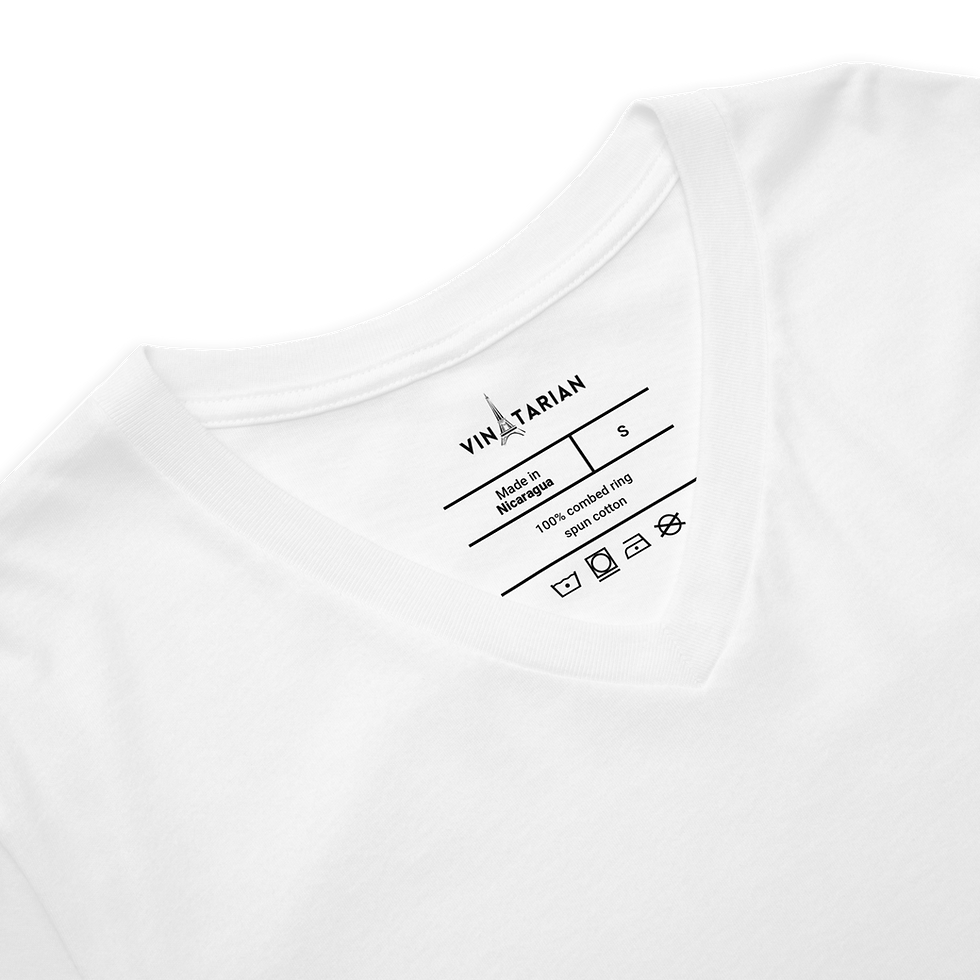 Thumbnail: Vintarian Men's V-Neck Short Sleeve T-Shirt - White