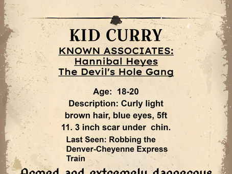 Kid Curry's First 'Wanted Poster' for my story 'Starting Over'