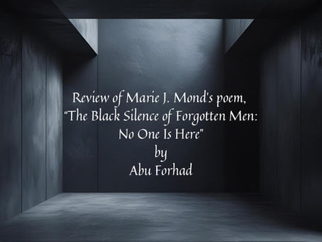 Review of: "The Black Silence of Forgotten Men: No One Is Here"
