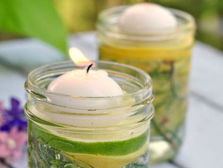 Velas flotantes para decorar y alejar a los insectos