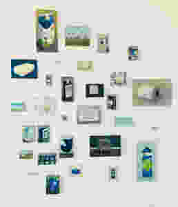 Het blauw deel van de muur.