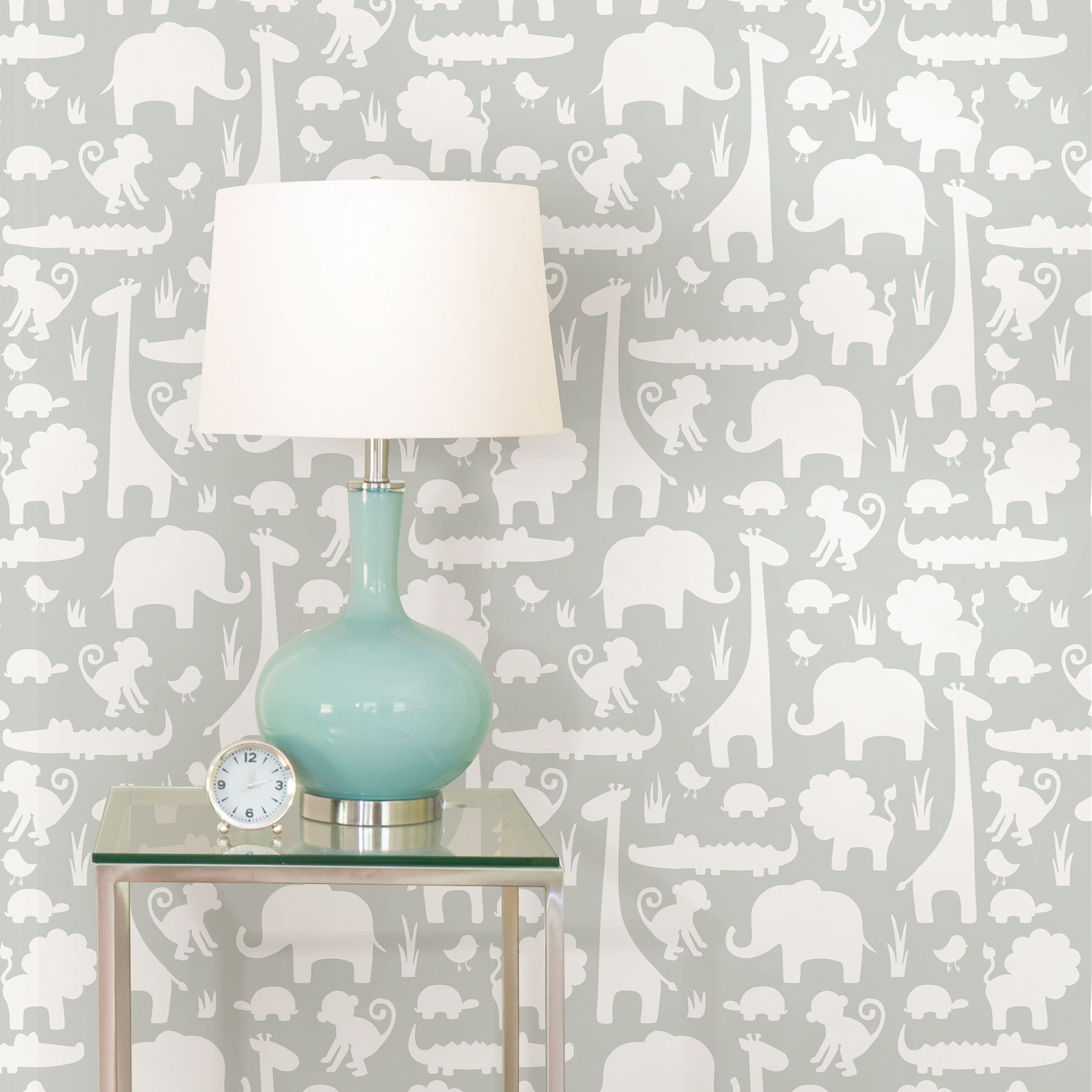 Gray Its A Jungle In Here Peel And Stick NU1393