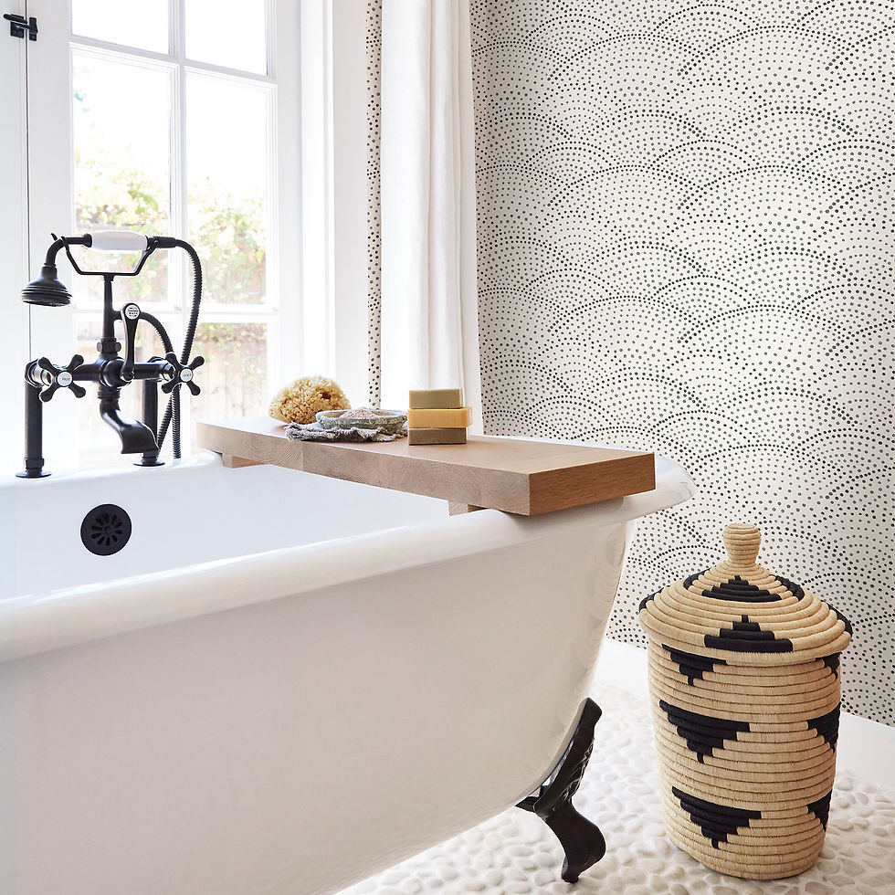 Bennett Charcoal Dotted Scallop 2903-25870