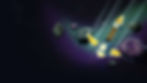 Key art for Orebits where a giant metal pickaxe with glowing accents falls at high velocity through an asteroid belt. The tone is dark, grungy, but colorful.