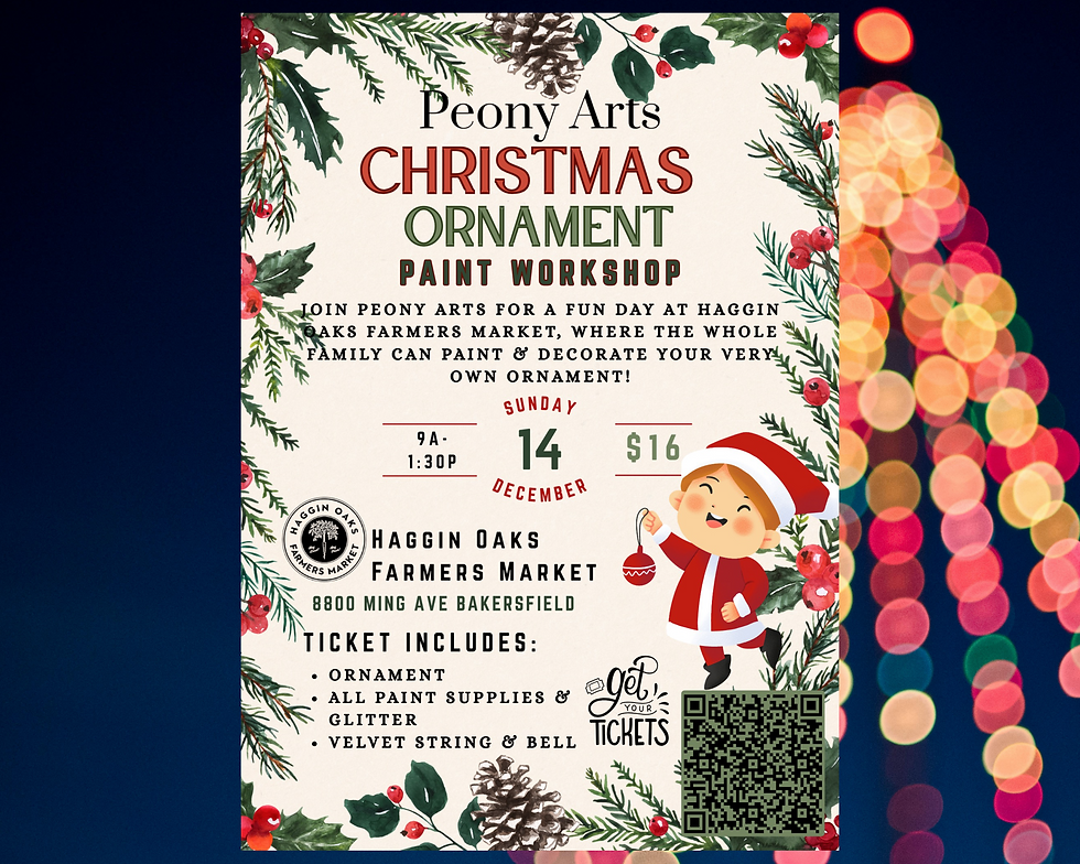 🎄Christmas Ornament Paint Workshop at Haggin Oaks Farmers Market