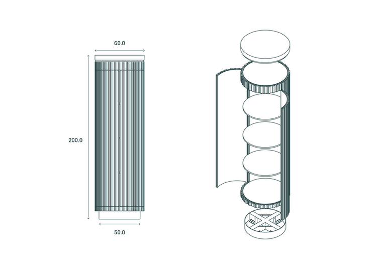 Plano de alacena alta, Cocina La Paz