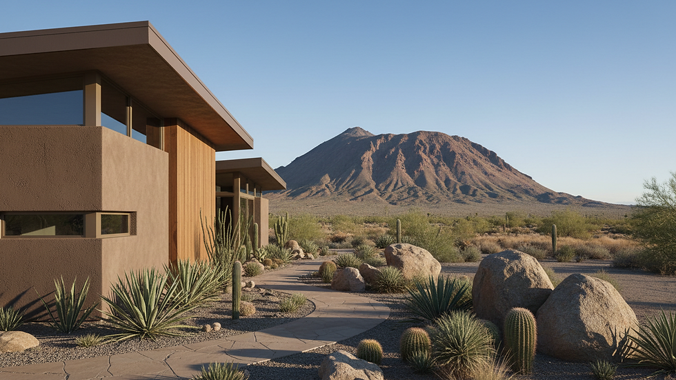 Primer plano de una casa moderna con jardín y fachada renovada
