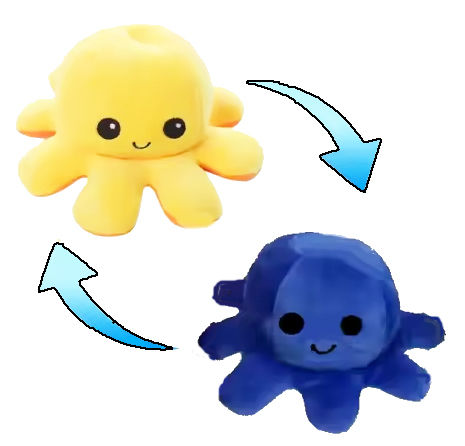 reversible plush octopus